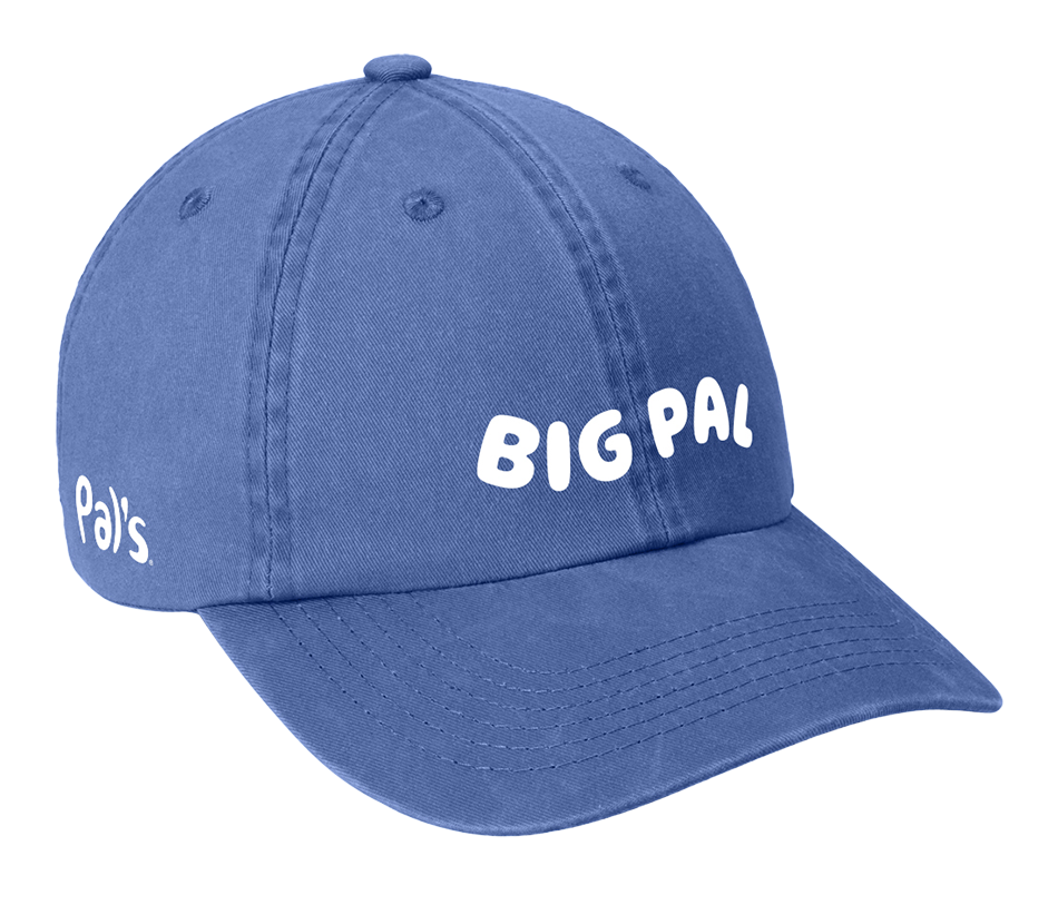 bluejean colored baseball cap with white Pal's logo and Big Pal wording