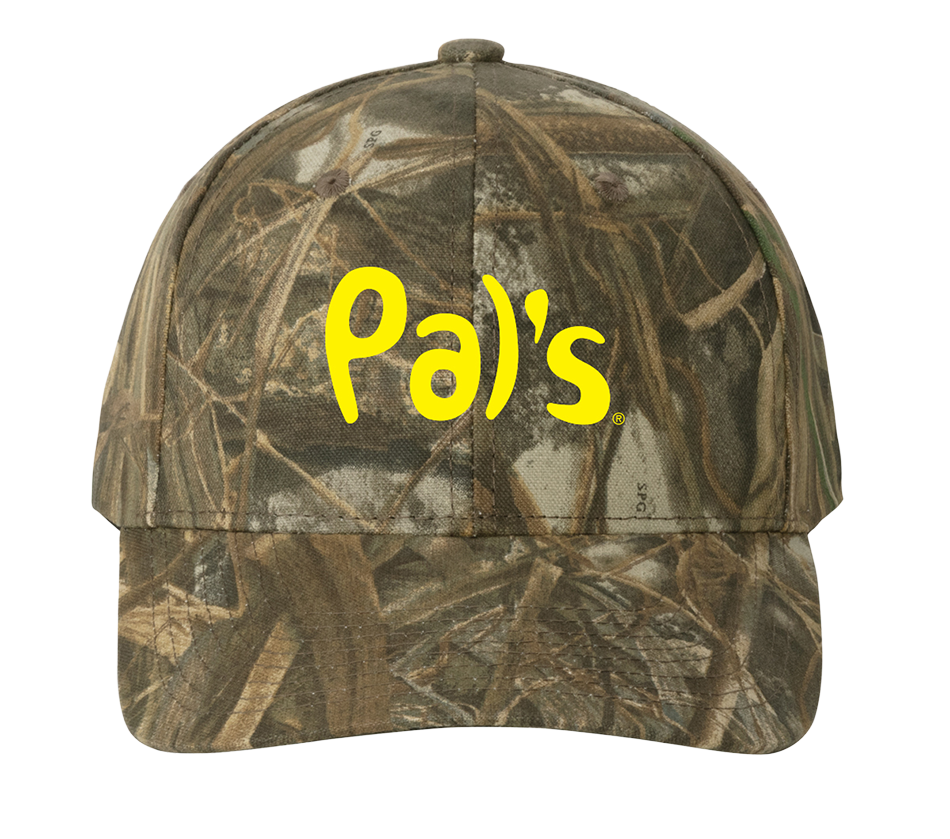 Camo hat with yellow Pal's logo
